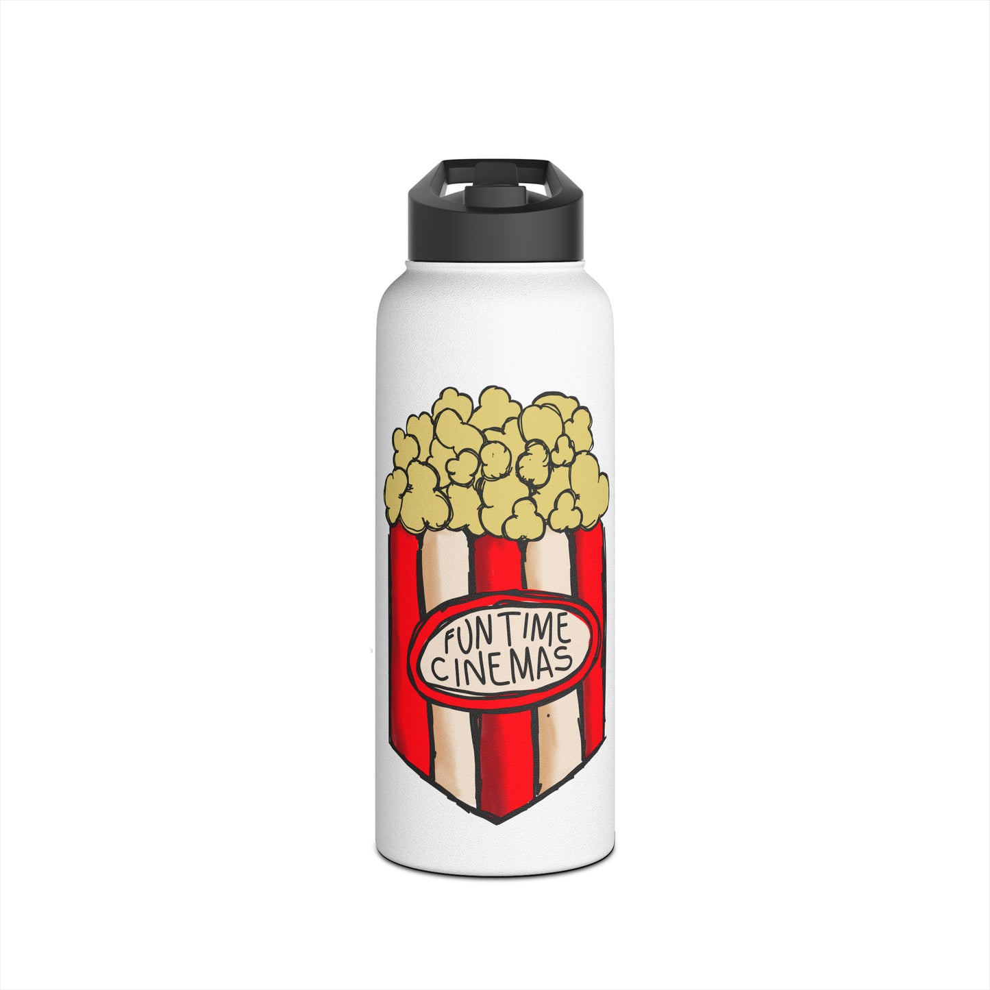 Funtime Popcorn Stainless Steel Water Bottle